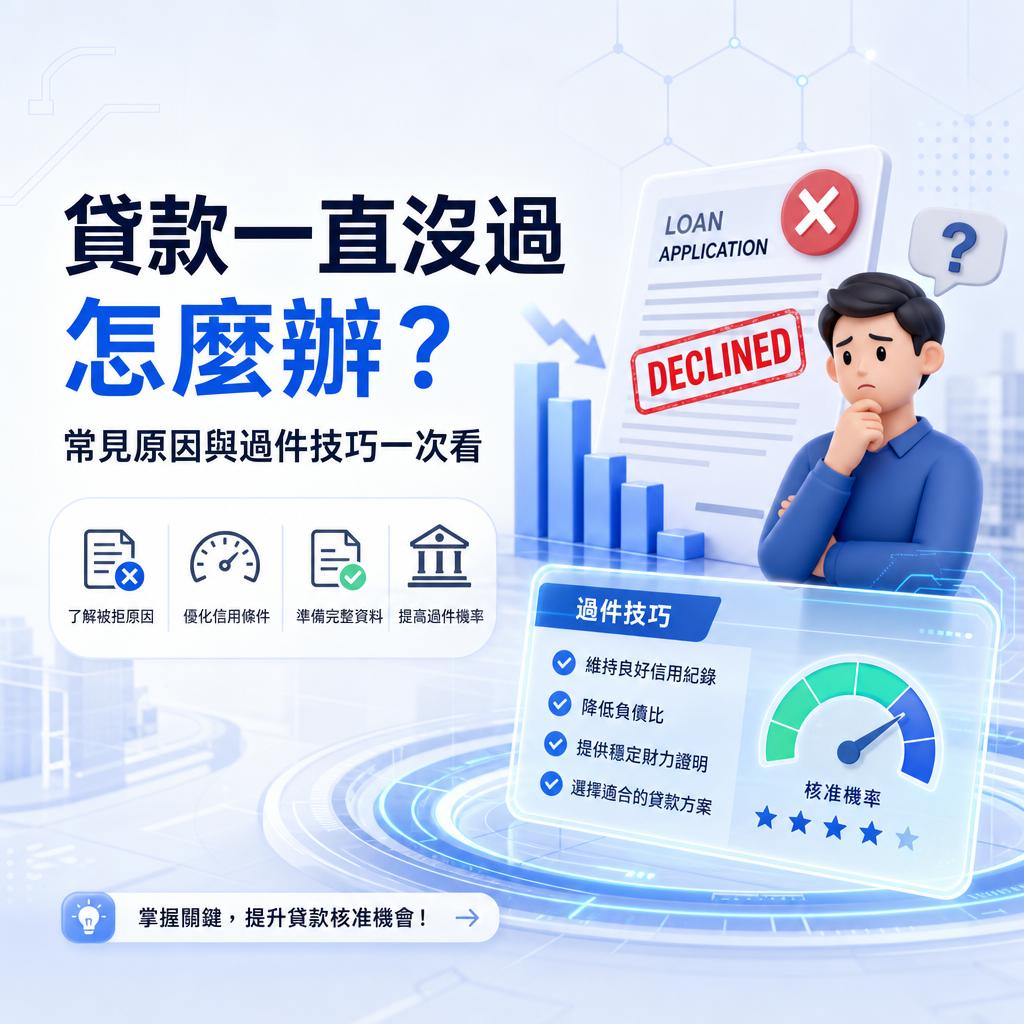 貸款一直沒過怎麼辦?常見原因與過件技巧一次看